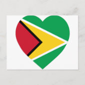 Guyana Flag Heart Postkarte (Vorderseite)