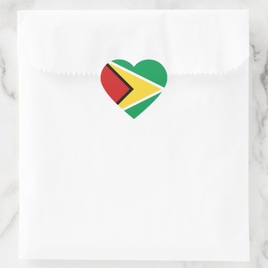 Guyana Flag Heart Sticker (Tasche)