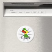 Guyana Flag Karte 2.0 Magnet (In Situ (Geschirrspüler))