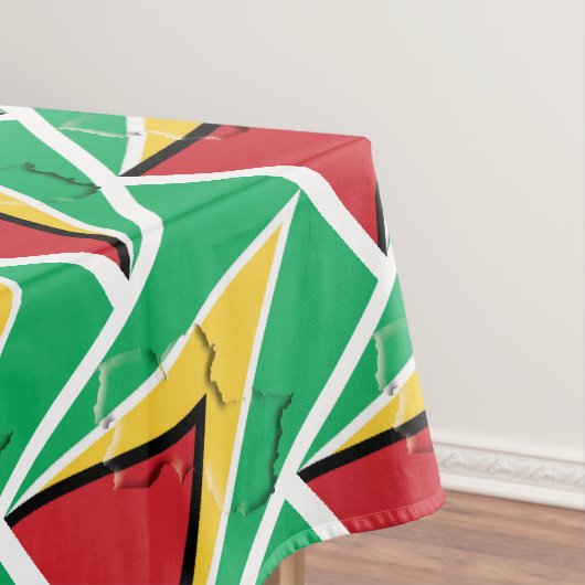 GUYANA Flag Karte Stilvoll Patriotic Geometric Tischdecke (Beispiel)