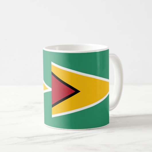 Guyana Flag Keramik Kaffee Tasse (VorderseiteRechts)