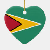 Guyana Flag Keramik Ornament (Hinten)