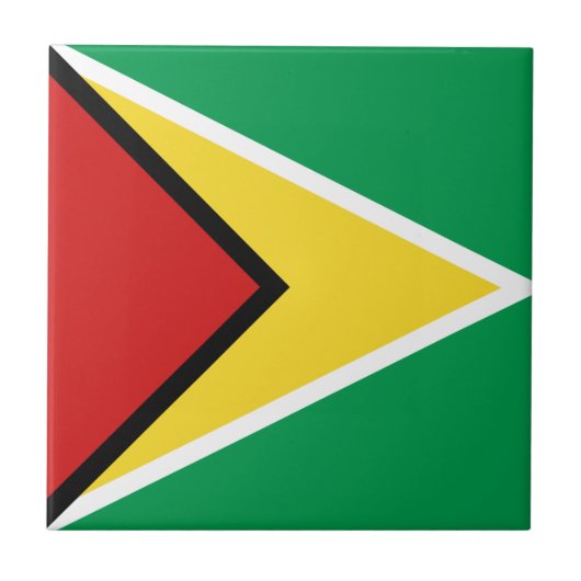 Guyana Flag Keramik Tile Fliese (Vorderseite)