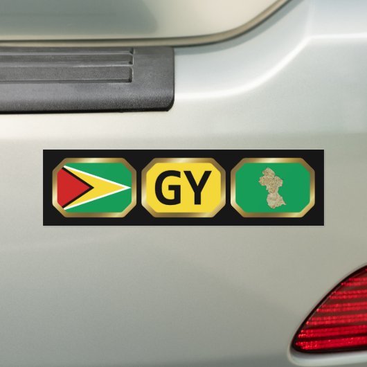 Guyana Flag Map Code Autoaufkleber (Auf Auto)