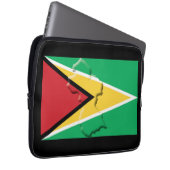GUYANA Flag Map Patriotic Computer BLACK Laptopschutzhülle (Vorne Rechts)