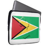 GUYANA Flag Map Patriotic Computer WHITE Laptopschutzhülle (Vorne Rechts)