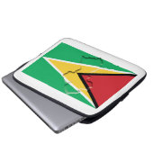 GUYANA Flag Map Patriotic Computer WHITE Laptopschutzhülle (Vorne Knopf)