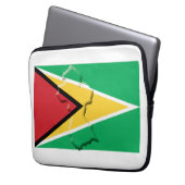 GUYANA Flag Map Patriotic Computer WHITE Laptopschutzhülle (Vorderseite Links)