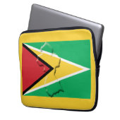 GUYANA Flag Map Patriotic Computer YELLOW Laptopschutzhülle (Vorderseite Links)