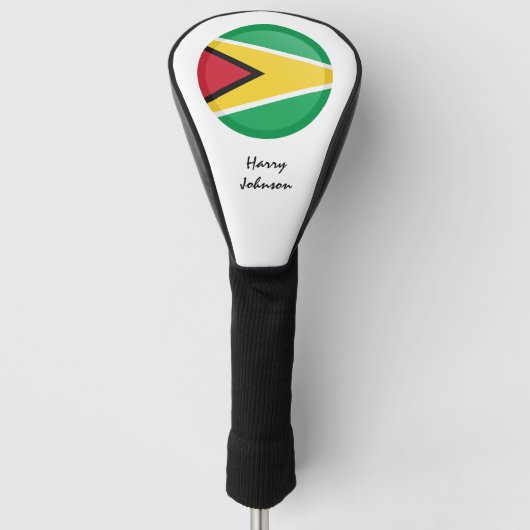 Guyana Flag & Mit Monogramm Golf Clubs Covers Golf Headcover (Vorderseite)