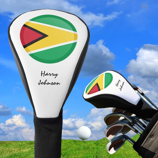 Guyana Flag & Mit Monogramm Golf Clubs Covers Headcover