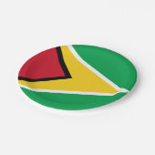 Guyana flag pappteller (Schrägansicht)