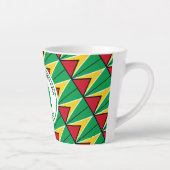 GUYANA FLAG Patriotic Customizable Guyanese Milchtasse (Rechts)