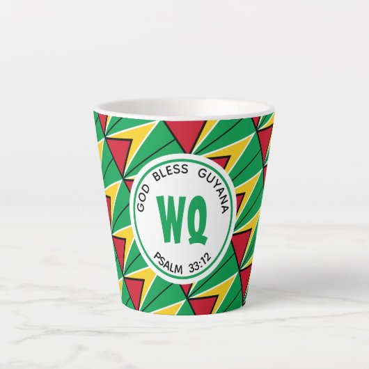 GUYANA FLAG Patriotic Customizable Guyanese Milchtasse (Vorderseite)