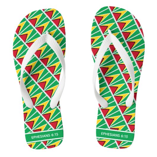 GUYANA FLAG Patriotic Personalisiert Guyana Badesandalen (Fußbett)