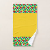 GUYANA FLAG Personalisiert Scripting YELLOW Badhandtuch Set (Handtuch)