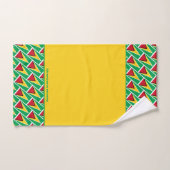 GUYANA FLAG Personalisiert Scripting YELLOW Badhandtuch Set (Handtuch)