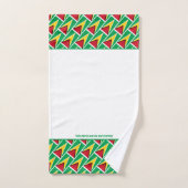 GUYANA FLAG Personalisierte Schrift WEISS Badhandtuch Set (Handtuch)