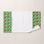 GUYANA FLAG Personalisierte Schrift WEISS Badhandtuch Set (Handtuch)