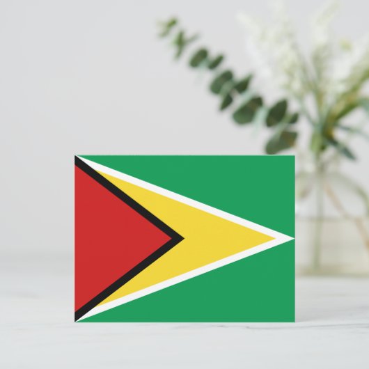 Guyana Flag Postcard Postkarte (Stehend Vorderseite)