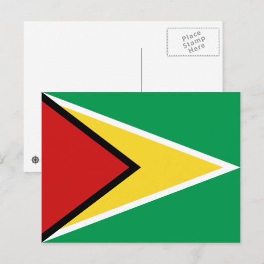 Guyana Flag Postcard Postkarte (Vorne/Hinten)