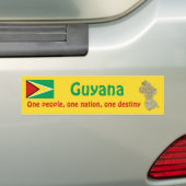 Guyana Flag und Map Autoaufkleber (Auf Auto)