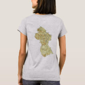 Guyana Flag und Map dk T - Shirt (Rückseite)