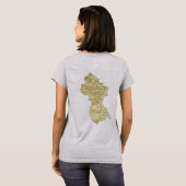 Guyana Flag und Map dk T - Shirt (Schwarz voll)