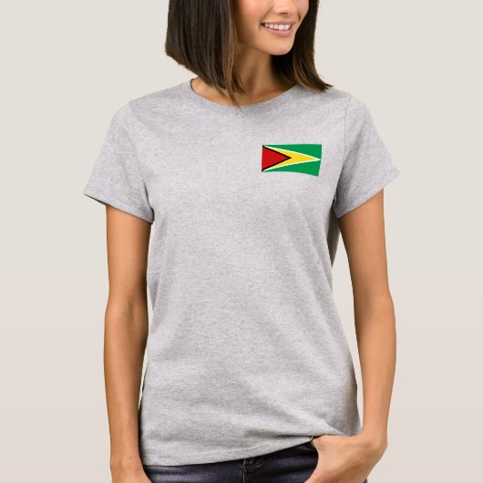 Guyana Flag und Map dk T - Shirt (Vorderseite)