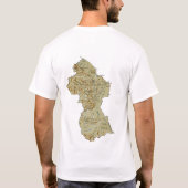 Guyana Flag und Map T - Shirt (Rückseite)