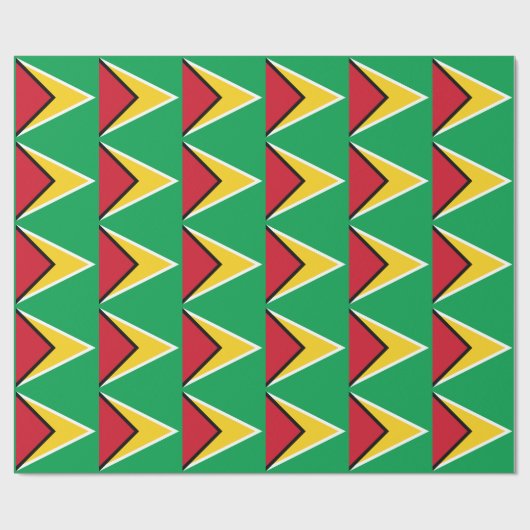 Guyana Flag Wrapping Paper Geschenkpapier (Flach)