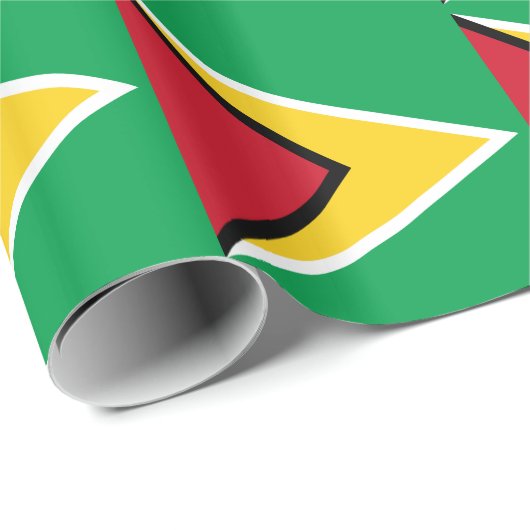 Guyana Flag Wrapping Paper Geschenkpapier (Rolleneckpunkt)