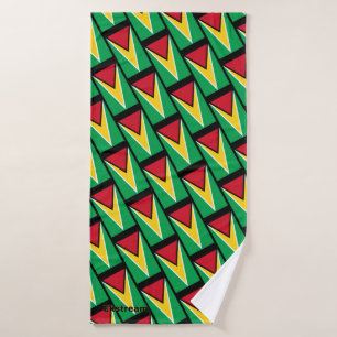 Guyana-Flagge 01 Badehandtuch