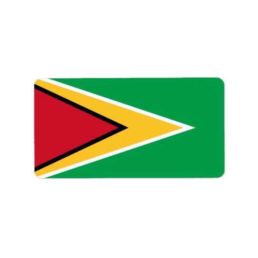 Guyana-Flagge Adressaufkleber (Vorne)
