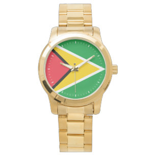 Guyana-Flagge Armbanduhr