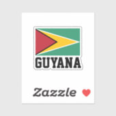 Guyana-Flagge Aufkleber (Blatt)
