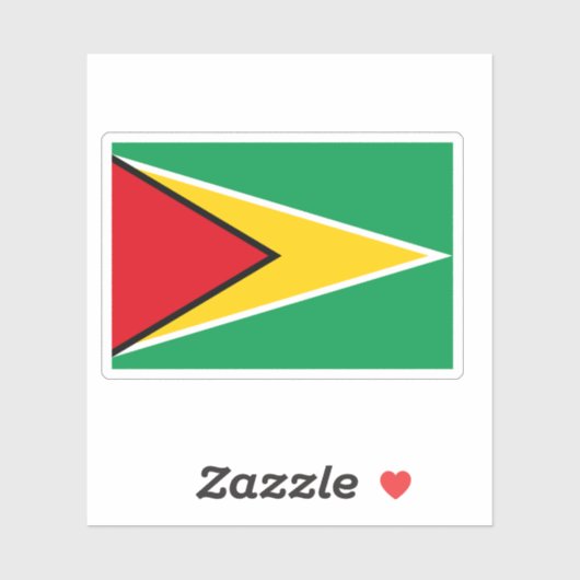 Guyana-Flagge Aufkleber (Blatt)