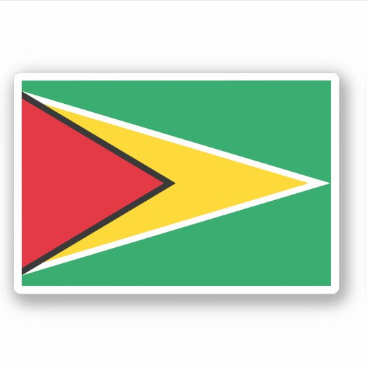 Guyana-Flagge Aufkleber (Vorderseite)