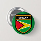 Guyana-Flagge Button (Vorne & Hinten)