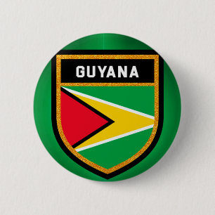 Guyana-Flagge Button