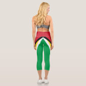 Guyana-Flagge Capri Leggings (Rückseite)