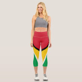 Guyana-Flagge Capri Leggings (Vorderseite)