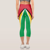 Guyana-Flagge Capri Leggings (Rückseite)