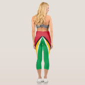 Guyana-Flagge Capri Leggings (Rückseite)
