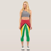 Guyana-Flagge Capri Leggings (Vorderseite)