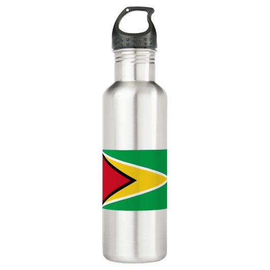 Guyana-Flagge Edelstahlflasche (Vorderseite)