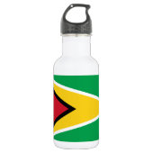 Guyana-Flagge Edelstahlflasche (Vorderseite)