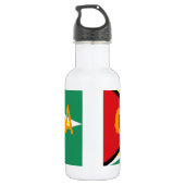 Guyana-Flagge Edelstahlflasche (Rückseite)
