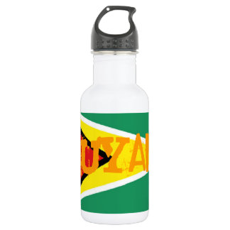 Guyana-Flagge Edelstahlflasche