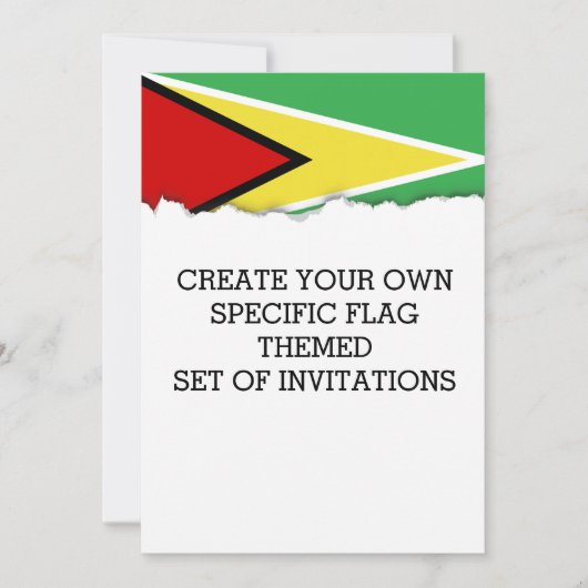 Guyana-Flagge Einladung (Vorderseite)